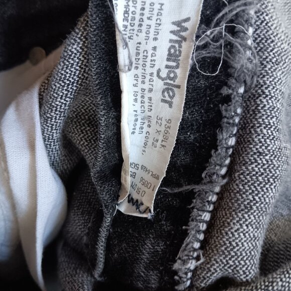 1OF1 32x31 Vintage Wrangler Striped Cowboy Jeans Rodeo Clown Black Denim USA - Picture 7 of 7